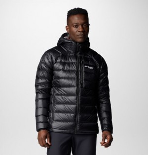 Columbia Arctic Crest™ Hooded Men Puffer Jacket Black | 16958755