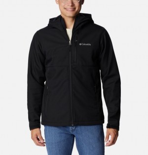 Columbia Ascender™ II Hooded Softshell Hiking Men Jackets Black | 23222934