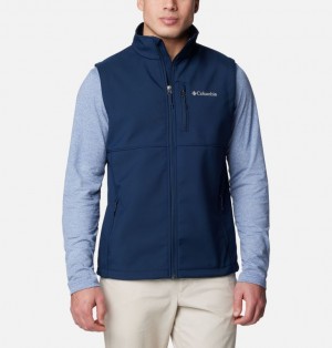 Columbia Ascender™ II Softshell Hiking Men Vest Navy | 58083097