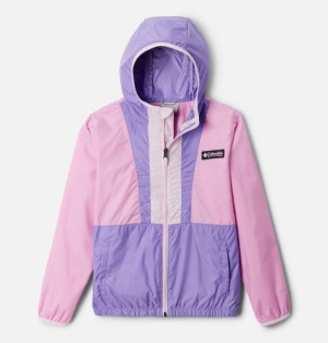 Columbia Back Bowl™ Hooded Boys's Windbreaker Pink | 62887505