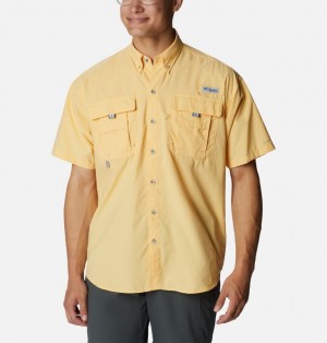 Columbia Bahama™ II Short Sleeve Men Shirts Yellow | 61118623