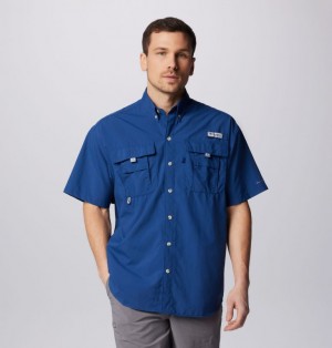 Columbia Bahama™ II Short Sleeve Men Shirts Blue | 27646464