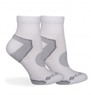 Columbia Balance Point Quarter - 2pk Women Socks White | 62205892