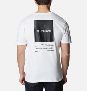 Columbia Barton Springs™ Graphic Men T Shirts White | 51808382