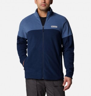 Columbia Basin Trail™ Full Zip Men Fleece Jackets Navy | 37432170