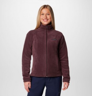 Columbia Benton Springs™ Full Zip Women Fleece Jackets Burgundy | 1252291
