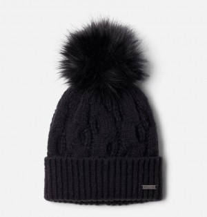 Columbia Boundless Days™ Cable Knit Pom Women Beanie Black | 83996292