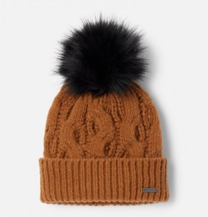 Columbia Boundless Days™ Cable Knit Pom Women Beanie Brown | 36719622