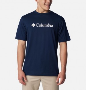 Columbia CSC Basic Logo™ Men T Shirts Navy | 73847760