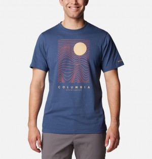 Columbia CSC™ Seasonal Logo Men T Shirts Navy | 54937817