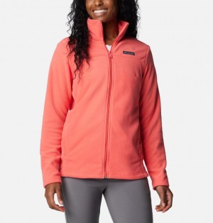 Columbia Castle Dale™ Full Zip Women Fleece Jackets Coral | 67077950