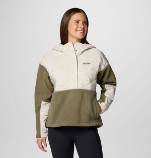 Columbia Cloud Point™ Hooded Hybrid Women Fleece White | 88966504