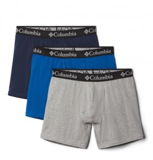 Columbia Cotton Stretch Boxer Briefs - 3 pack Men Briefs Grey | 49356605