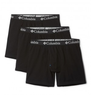 Columbia Cotton Stretch Boxer Briefs - 3 pack Men Briefs Black | 17446474