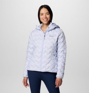 Columbia Delta Ridge™ II Down Hooded Women Puffer Jacket Lavender | 47807813