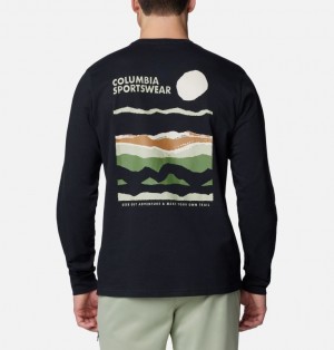 Columbia Explorers Canyon™ Long Sleeve Men T Shirts Black | 69772048