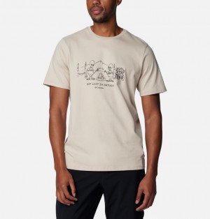 Columbia Explorers Canyon™ Men T Shirts White | 11185073