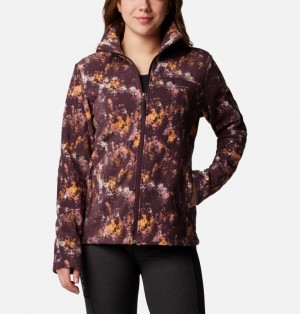 Columbia Fast Trek™ Printed Women Jackets Burgundy | 91846610
