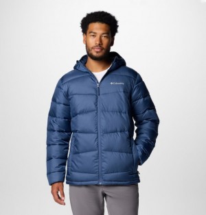 Columbia Fivemile Butte™ II Hooded Men Puffer Jacket Navy | 24661094