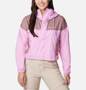 Columbia Flash Challenger™ Cropped Women Windbreaker Rose | 91628476