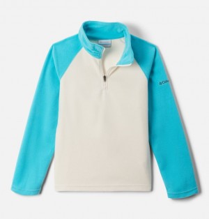 Columbia Glacial™ Fleece Half Zip Girls's Sweatshirts Turquoise | 43683422