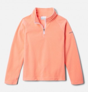 Columbia Glacial™ Fleece Half Zip Girls's Sweatshirts Pink | 78379945