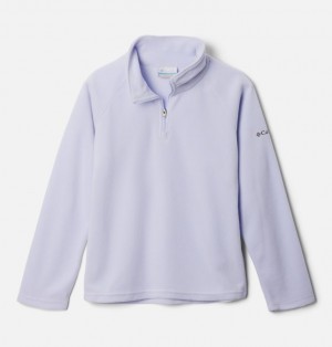 Columbia Glacial™ Fleece Half Zip Girls's Sweatshirts Lavender | 83275573