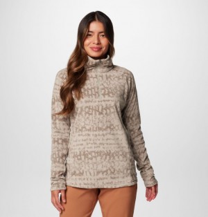 Columbia Glacial™ IV 1/2 Zip - Patterned Print Women Sweatshirts Beige | 72238970