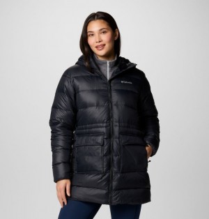 Columbia Harmony Falls™ Hooded Mid Down Women Puffer Jacket Black | 29894837