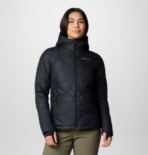 Columbia Heavenly™ Hooded Insulated Women Puffer Jacket Black | 83596018