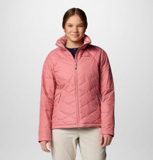 Columbia Heavenly™ Insulated Women Puffer Jacket Pink | 73726865