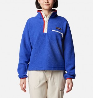 Columbia Helvetia™ II Cropped Sherpa Half Snap Women Fleece Blue | 35330921
