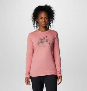 Columbia Hidden Haven™ LS Women T Shirts Pink | 6957493