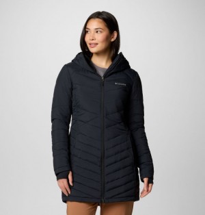 Columbia Joy Peak™ II Hooded Mid Insulated Women Puffer Jacket Black | 59539038