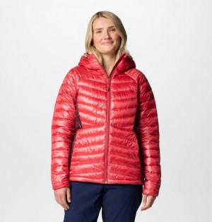 Columbia Labyrinth Loop™ II Insulated Hooded Women Puffer Jacket Red | 26859684