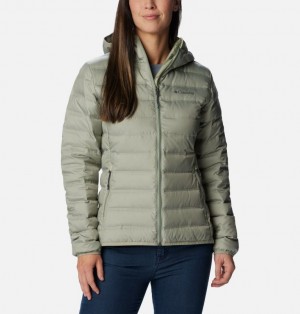 Columbia Lake 22™ II Down Hooded Women Puffer Jacket Olive | 85988340