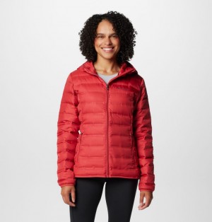 Columbia Lake 22™ II Down Hooded Women Puffer Jacket Red | 68853379