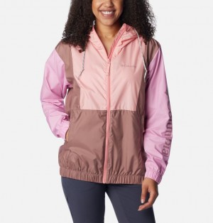 Columbia Lily Basin™ Colorblock Women Windbreaker Rose | 4646142
