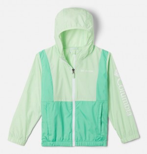 Columbia Lily Basin™ Hooded Girls's Windbreaker Mint | 21027944