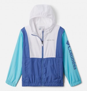 Columbia Lily Basin™ Hooded Girls's Windbreaker White | 52823651
