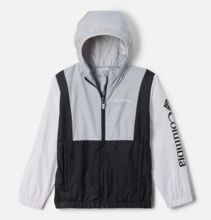 Columbia Lily Basin™ Hooded Girls's Windbreaker Grey | 25277237