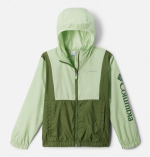 Columbia Lily Basin™ Hooded Girls's Windbreaker Mint | 76003254