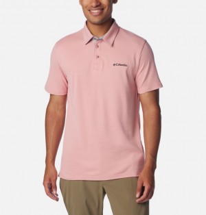 Columbia Nelson Point™ Men Polo Shirts Pink | 66724566