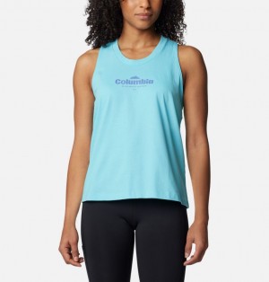 Columbia North Cascades™ Casual Graphic Women Tank Top Turquoise | 30813519