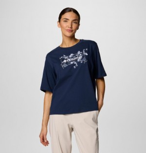 Columbia North Cascades™ Relaxed Women T Shirts Navy | 22994890