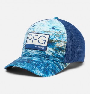 Columbia PFG Camo Mesh™ Ball Men Caps Blue | 3084088