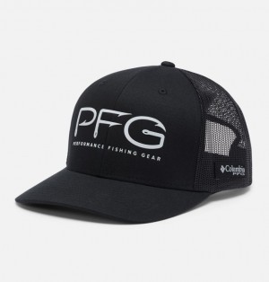 Columbia PFG Mesh Snap Back™ Hooks Ball - High Crown Men Caps Black | 69560782