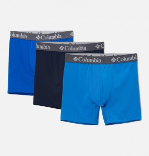 Columbia Poly Stretch Boxer Briefs - 3 Pack Men Briefs Navy | 40176415