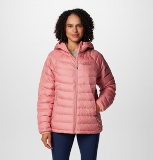 Columbia Powder Lite™ II Hooded Insulated Women Puffer Jacket Pink | 78522176