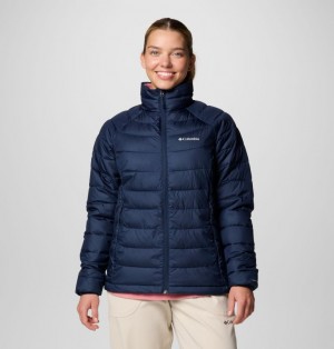 Columbia Powder Lite™ II Hooded Insulated Women Puffer Jacket Navy | 6724773